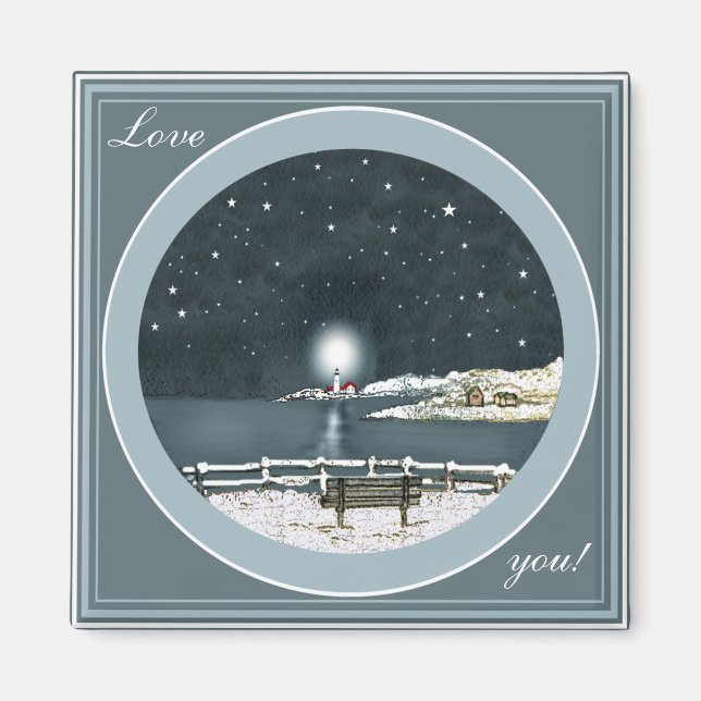 Portland Head Light von SMCC, Liebe Sie! Magnet (Vorne)