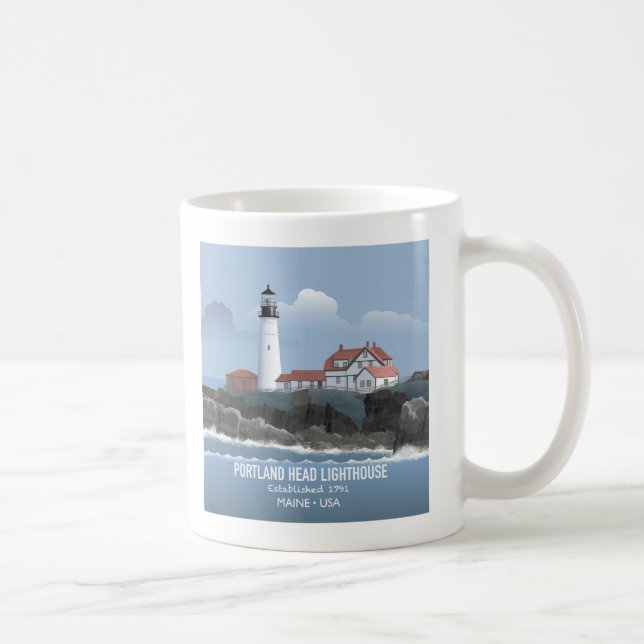 Portland Head Lighthouse Kaffeetasse (Rechts)