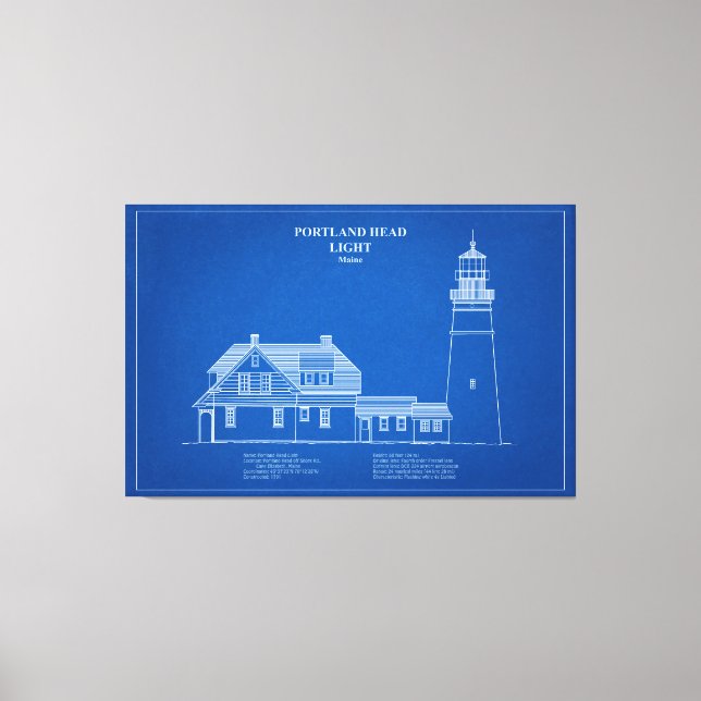 Portland Head Lighthouse - Maine - AD Leinwanddruck (Vorderseite)