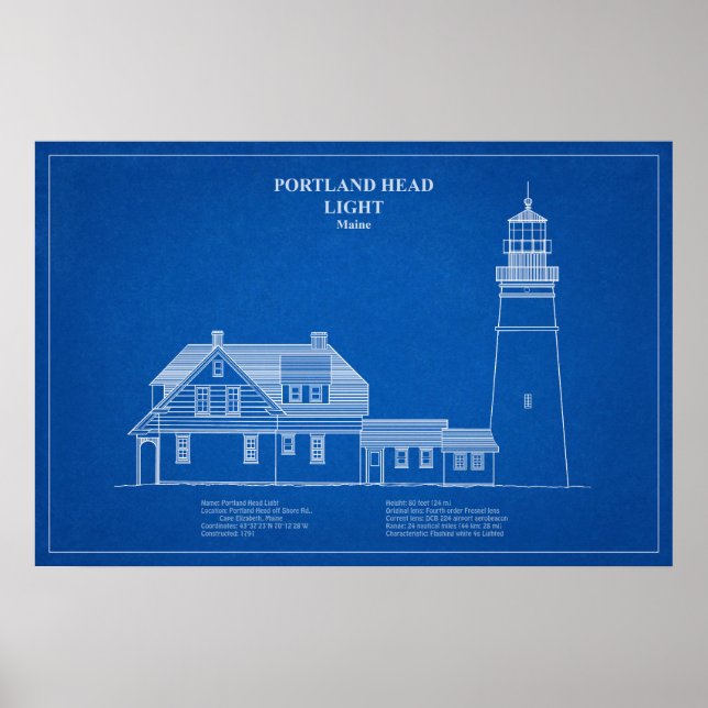 Portland Head Lighthouse - Maine - AD Poster (Vorne)
