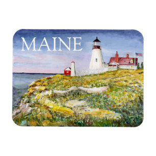 Portland Head Lighthouse Maine Aquarellmalerei Magnet