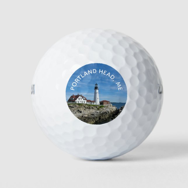 Portland Head Lighthouse Maine Foto Golfball (Vorderseite)