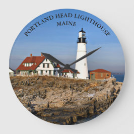 Portland Head Lighthouse, Maine Round Clock Große Wanduhr