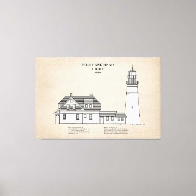 Portland Head Lighthouse - Maine - SBD Leinwanddruck (Vorderseite)