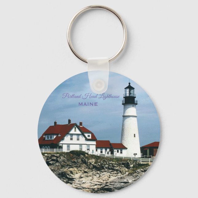Portland Head Lighthouse - Maine Schlüsselanhänger (Vorderseite)