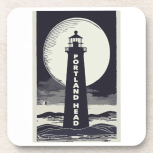 Portland Head Maine Lighthouse Moon Getränkeuntersetzer