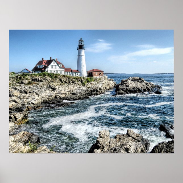 Portland Headlight Cape Elizabeth, ME Poster (Vorne)