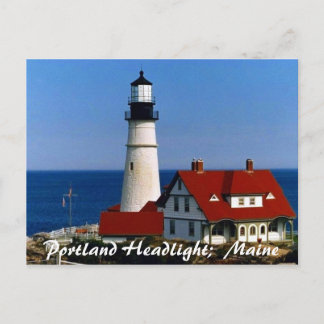 Portland Headlight, Maine Postkarte