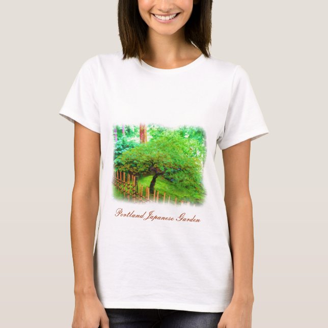 Portland Jardin japonais aquarelle t-shirt (Devant)