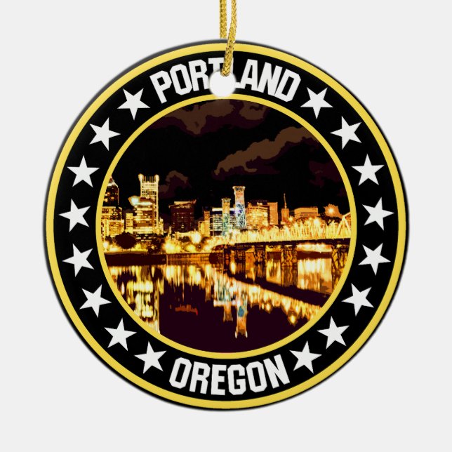 Portland Keramik Ornament (Vorne)