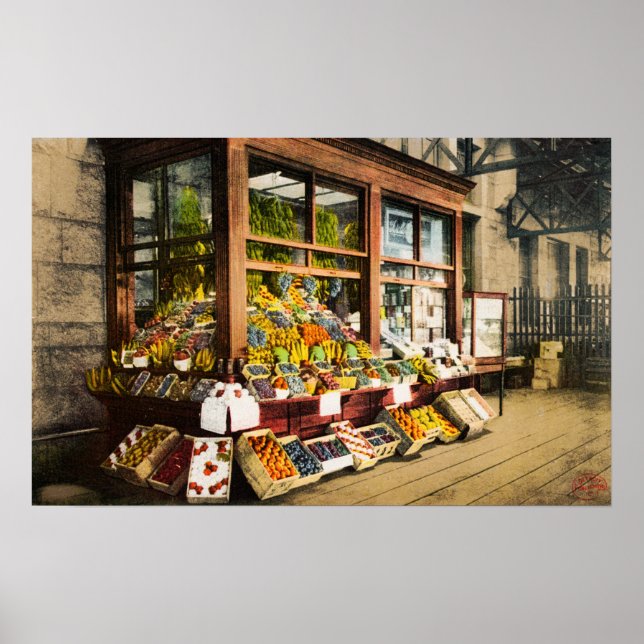 Portland, Maine Gewerkschaft Station Obststand Pos Poster (Vorne)