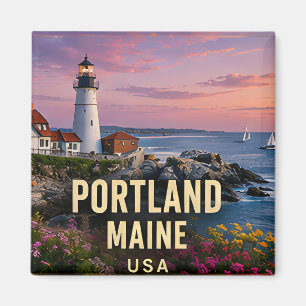 Portland Maine Leuchtturm Küsten Reise Geschenk Magnet