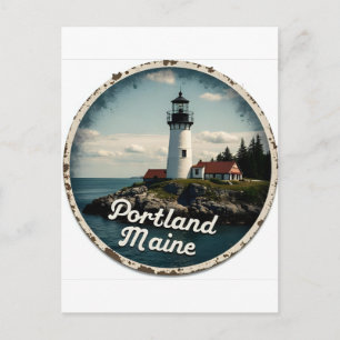Portland, Maine Leuchtturm Postkarte