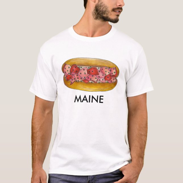 Portland Maine ME Humster Roll Seafood Sandwich T-Shirt (Vorderseite)