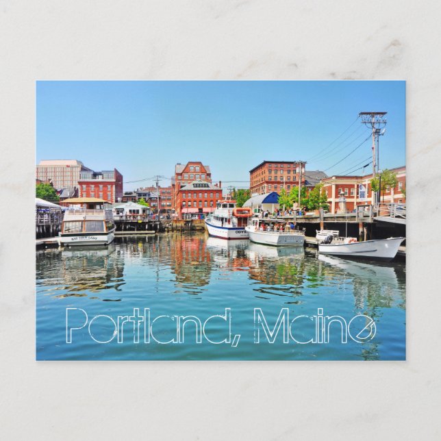 Portland, Maine, USA Postkarte (Vorderseite)