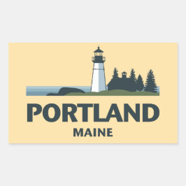 Portland Maine Vereinigte Staaten Rechteckiger Aufkleber