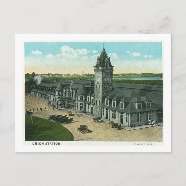 Portland, MaineExterior Sicht auf die Gewerkschaft Postkarte (Vorderseite)