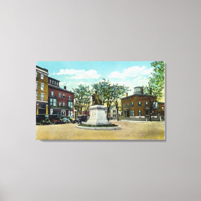 Portland, MaineLongfellow Monument and Square Leinwanddruck (Vorderseite)