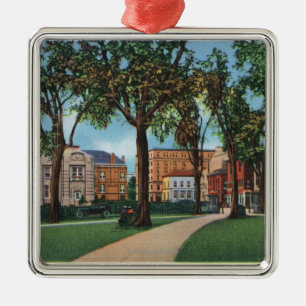 Portland, MaineScenic Ansicht von Lincoln Park Ornament Aus Metall