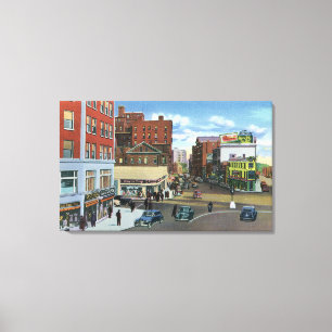 Portland, MaineView des Kongress-Quadrats Leinwanddruck
