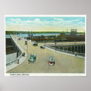 Portland, MaineView des Monuments Longfellow Poster