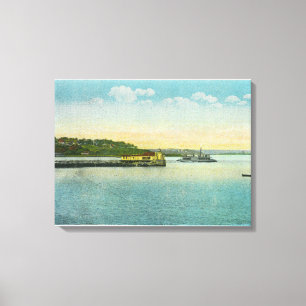 Portland, MaineView des Wanzen-Leuchtturmes Leinwanddruck