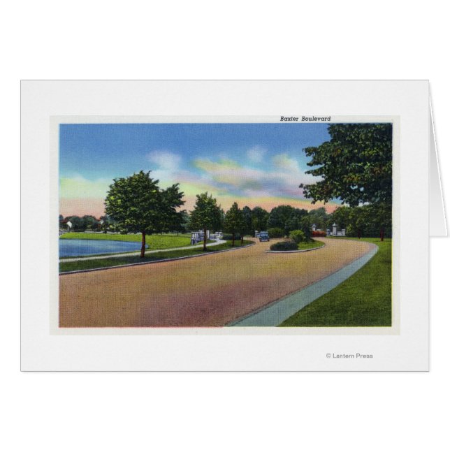 Portland, MaineView vom Baxter Boulevard (Vorderseite (Horizontal))