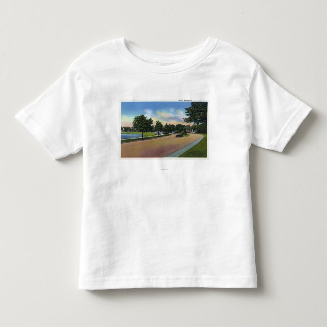 Portland, MaineView von Baxter-Boulevard Kleinkind T-shirt (Vorderseite)