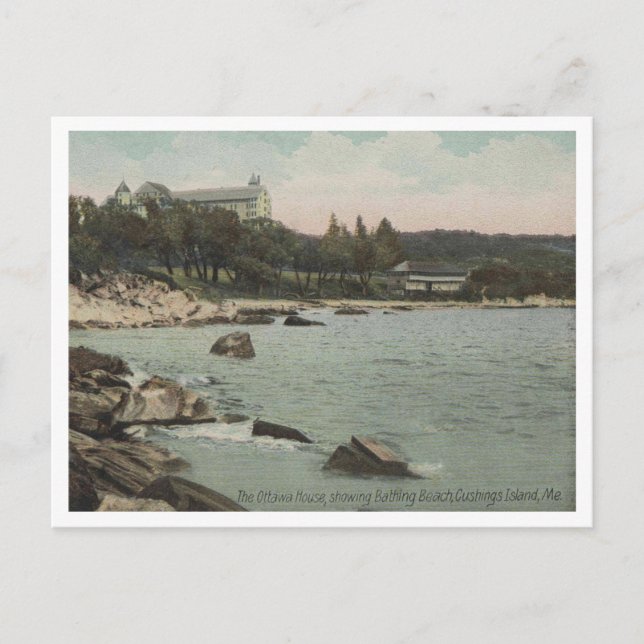 Portland ME, Cushings Island, Ottawa House 1908 Postkarte (Vorderseite)