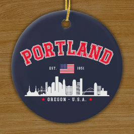 Portland Modern Skyline city Keramik Ornament