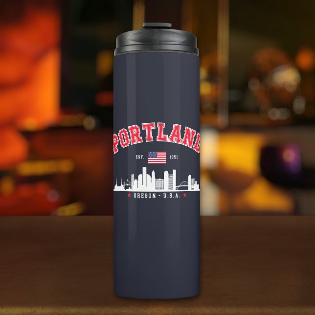 Portland Modern Skyline city Thermosbecher (Von Creator hochgeladen)