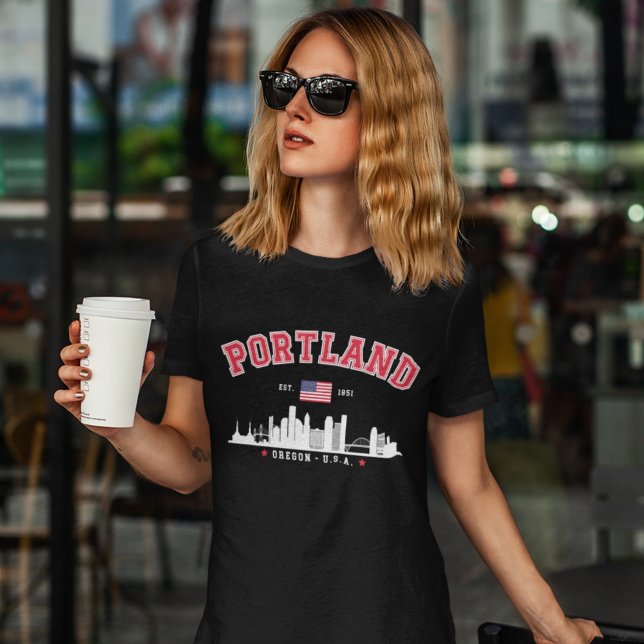 Portland Modern Skyline city Tri-Blend Shirt (Von Creator hochgeladen)