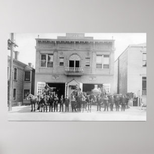 Portland ODER Feuerwache-Pferd gezeichnet und Poster