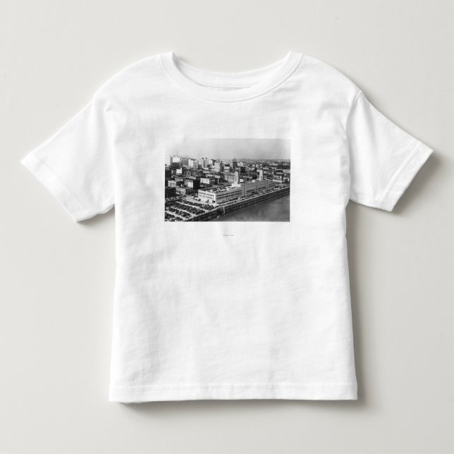 Portland ODER Luftaufnahme von Hawthorne Brücke Kleinkind T-shirt (Vorderseite)