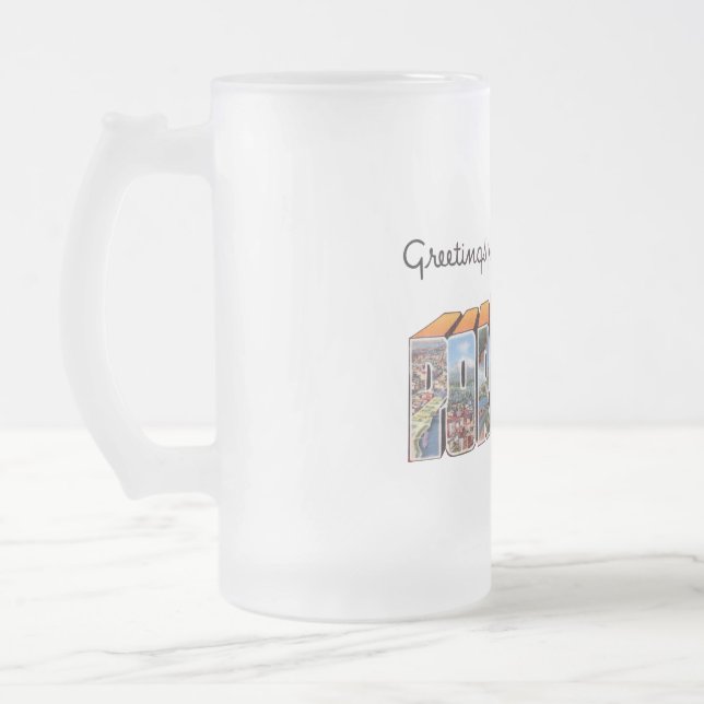 Portland ODER Mattglas Bierglas (Links)
