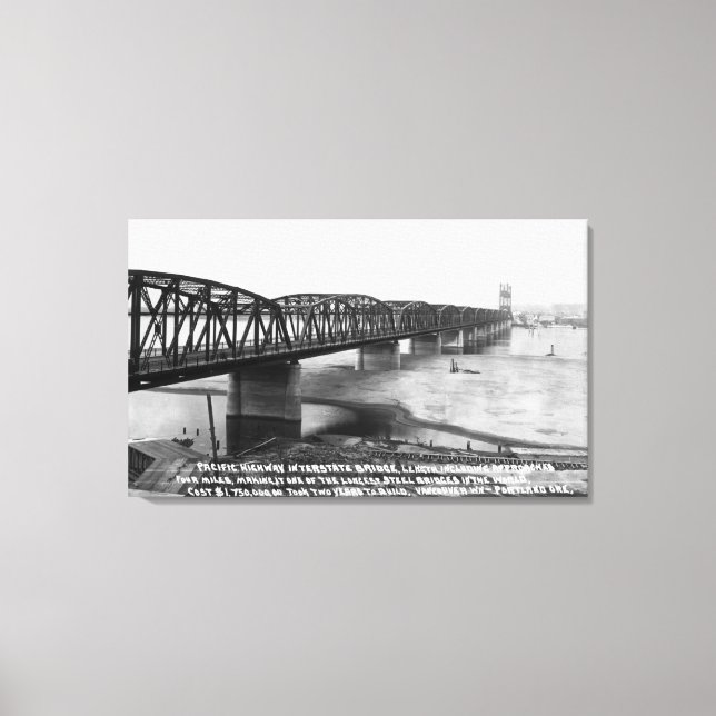 Portland, oder Pazifische Autobahnbrücke Leinwanddruck (Vorderseite)