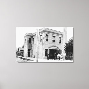 Portland ODER Pferdewagen der Feuerwache-#30 Leinwanddruck