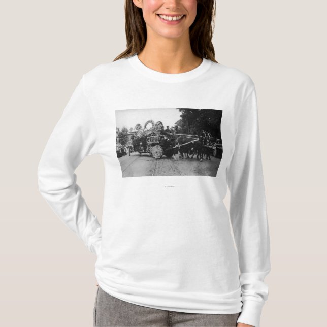 Portland ODER Rosen-Festival-Parade-Pferde T-Shirt (Vorderseite)