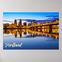 Portland, Oregon, at Sunset