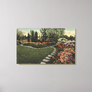 Portland, Oregon - Azaleen u. Rhododendren Leinwanddruck