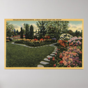 Portland, Oregon - Azaleen u. Rhododendren Poster