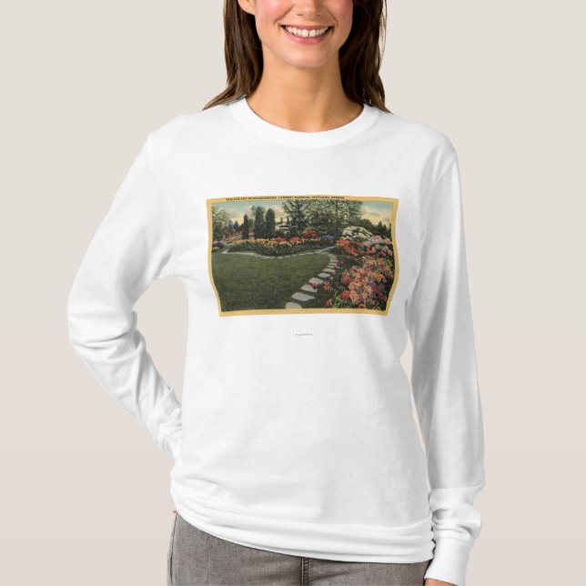 Portland, Oregon - Azaleen u. Rhododendren T-Shirt (Vorderseite)