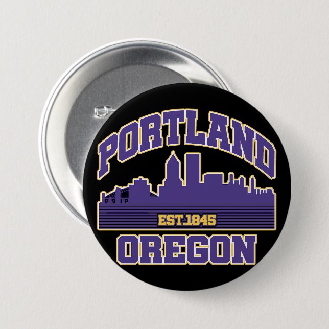 Portland, Oregon Button (Vorne & Hinten)