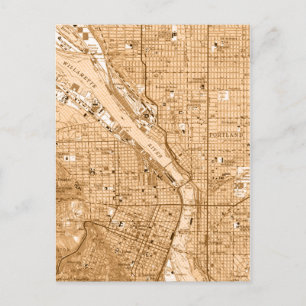 Portland oregon Carte vintage