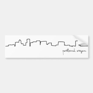 Portland, Oregon Cityscape-Autoaufkleber Autoaufkleber