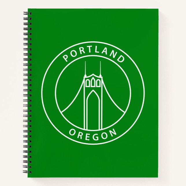 Portland Oregon Design Notizbuch (Vorderseite)
