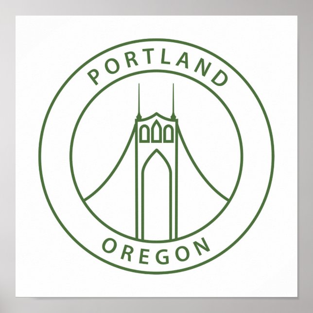 Portland Oregon Design Poster (Vorne)