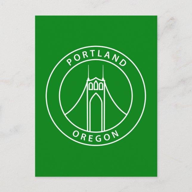 Portland Oregon Design Postkarte (Vorderseite)