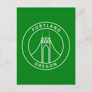 Portland Oregon Design Postkarte