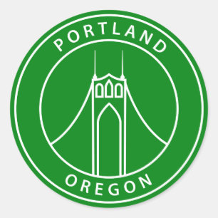 Portland Oregon Design Runder Aufkleber